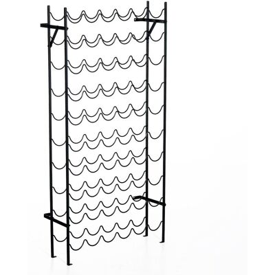 HOMCOM Weinregal Weinständer Flaschenregal 60 Flaschen Wandbefestigung Metall Schwarz HOMCOM Weinregal Weinständer Flaschenregal 60 Flaschen Wandbefestigung Metall Schwarz