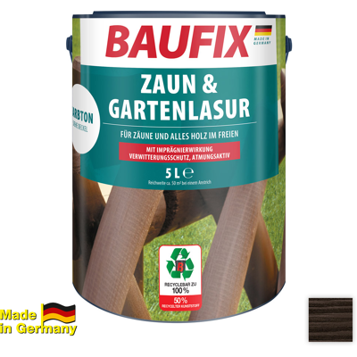 Baufix Zaun- und Gartenlasur - Ebenholz Baufix Zaun- und Gartenlasur - Ebenholz