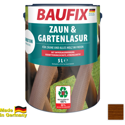Baufix Zaun- und Gartenlasur - Kastanie Baufix Zaun- und Gartenlasur - Kastanie