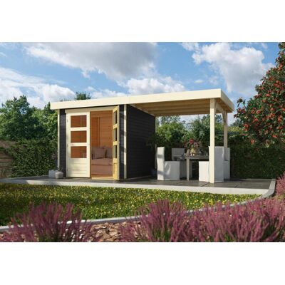 KARIBU Askola 2 Gartenhaus - Flachdach, 4,45m², Grau KARIBU Askola 2 Gartenhaus - Flachdach, 4,45m², Grau