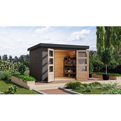 Karibu Gartenhaus Galatea 4B terragrau Karibu Gartenhaus Galatea 4B terragrau