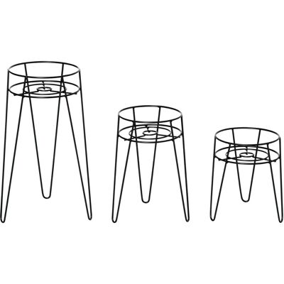 Outsunny Blumenständer 3er Set Pflanzenständer für Blumentopf bis Ø16 cm Outsunny Blumenständer 3er Set Pflanzenständer für Blumentopf bis Ø16 cm