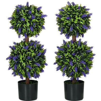 HOMCOM Künstliche Pflanzen 2er-Set 70cm UV-beständige Kunstpflanze im Blumentopf HOMCOM Künstliche Pflanzen 2er-Set 70cm UV-beständige Kunstpflanze im Blumentopf