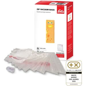 Solis Zip Vakuumierbeutel (10 Stk.) transparent, 20 x 23 cm Solis Zip Vakuumierbeutel (10 Stk.) transparent, 20 x 23 cm