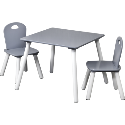 Kesper Kindertisch mit 2 Stühlen, grau - 3er Set Kesper Kindertisch mit 2 Stühlen, grau - 3er Set