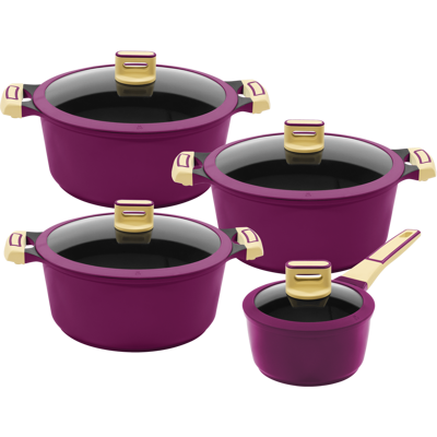 KING GOURMET Lila Induktions Kochgeschirr-Set KING GOURMET Lila Induktions Kochgeschirr-Set
