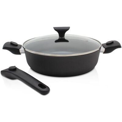 Krüger Schwarze Aluminium 28cm Pfanne - Für Induktion Krüger Schwarze Aluminium 28cm Pfanne - Für Induktion