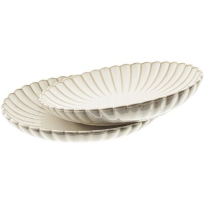 Almina Bloomy Servierplatten Set 2-teilig aus Porzellan 23 x 16 cm Almina Bloomy Servierplatten Set 2-teilig aus Porzellan 23 x 16 cm