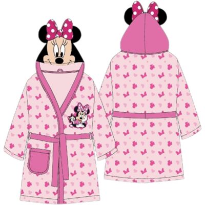Disney Minnie Mouse Kinder Bademantel Rosa 122/128 mit Kapuze & Gürtel Disney Minnie Mouse Kinder Bademantel Rosa 122/128 mit Kapuze & Gürtel