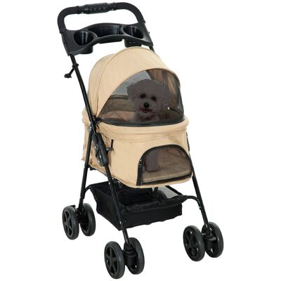 PawHut Hundewagen Pet Stroller für kleine Hunde und Katzen Khaki PawHut Hundewagen Pet Stroller für kleine Hunde und Katzen Khaki