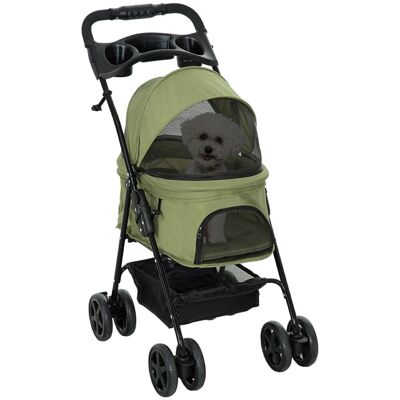 PawHut Hundewagen Pet Stroller für kleine Hunde und Katzen Dunkelgrün PawHut Hundewagen Pet Stroller für kleine Hunde und Katzen Dunkelgrün