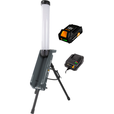 Batavia 18V/230V Hybrid-LED-Arbeitsleuchte 360° (mit Akku 2,0Ah und Ladegerät) Batavia 18V/230V Hybrid-LED-Arbeitsleuchte 360° (mit Akku 2,0Ah und Ladegerät)