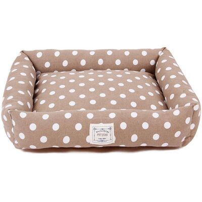 HEIM Dots Haustierbett - Braun/Beige - 42x48 cm - Haustierbett HEIM Dots Haustierbett - Braun/Beige - 42x48 cm - Haustierbett