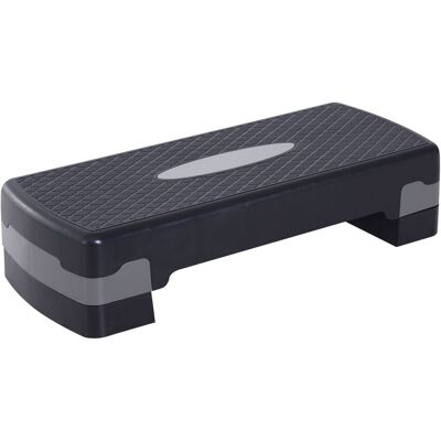 HOMCOM Verstellbarer Stepper - 2-stufig Fitness Step - Schwarz-Grau HOMCOM Verstellbarer Stepper - 2-stufig Fitness Step - Schwarz-Grau