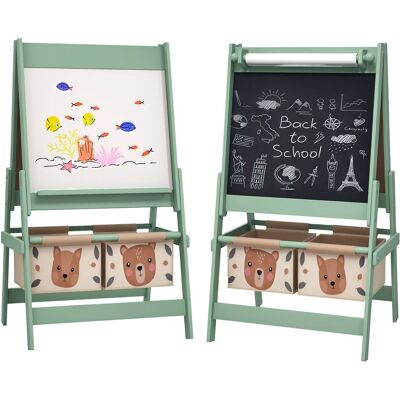 AIYAPLAY Kindertafel, 3 in 1 Kinder Staffelei, Doppelseitige Standtafel mit Papierrolle AIYAPLAY Kindertafel, 3 in 1 Kinder Staffelei, Doppelseitige Standtafel mit Papierrolle