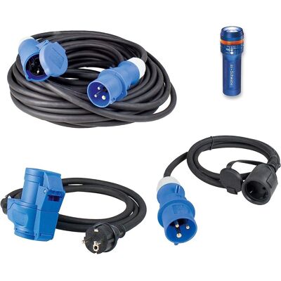 Schwabe 10 m Camping Verlängerungskabel-Set - Schwerlast, CEE 16/5 Schwabe 10 m Camping Verlängerungskabel-Set - Schwerlast, CEE 16/5