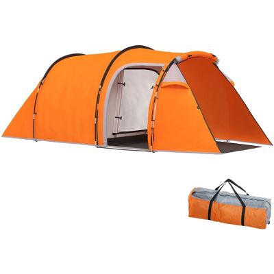 Outsunny Tunnelzelt für 2-3 Personen, Campingzelt mit Vorraum Lampenhaken wasserdicht Outsunny Tunnelzelt für 2-3 Personen, Campingzelt mit Vorraum Lampenhaken wasserdicht