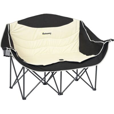 Outsunny Faltstuhl faltbar 2 Sitzer Campingstuhl mit Getränkehalter Tragetasche Outdoor Outsunny Faltstuhl faltbar 2 Sitzer Campingstuhl mit Getränkehalter Tragetasche Outdoor