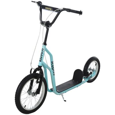 HOMCOM Kinderroller Scooter Tretroller mit Kickboard und Luftreifen16/12 Zoll Blau HOMCOM Kinderroller Scooter Tretroller mit Kickboard und Luftreifen16/12 Zoll Blau