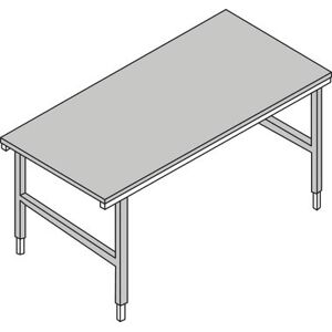 ratioform Packtisch-System, Pack- und Arbeitstisch, 2000 x 920 x 690 - 960 mm, grau