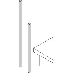 ratioform Packtisch-System, Befestigungsholm, lang, Höhe 1770, über Tisch 900 mm, schwarz