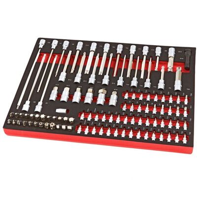 HBM 102-teiliger Steckschlüssel-Satz - Inbus, Torx, Sechskant für Werkzeugwagen HBM 102-teiliger Steckschlüssel-Satz - Inbus, Torx, Sechskant für Werkzeugwagen