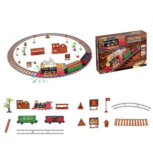 ArmadaDeals Weihnachten Kinder Elektrischer Sprühzug Eisenbahn Spielzeug Sets, 134 Stücke