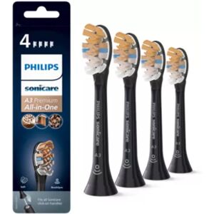 in stock Philips A3 Premium All-in-One - 4x Schwarze Bürstenköpfe für Schallzahnbürste - HX9094/11