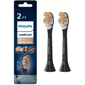 in stock Philips A3 Premium All-in-One - 2x Schwarze Bürstenköpfe für Schallzahnbürste - HX9092/11