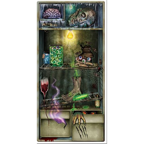 360 DEGREES Schauriges Kühlschrank Poster Halloween Party-Deko bunt 76x152cm