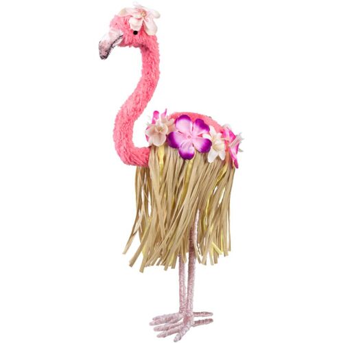 BOLAND BV Flamingo-Dekofigur Partydeko Sommerparty rosa-braun 35x16 cm