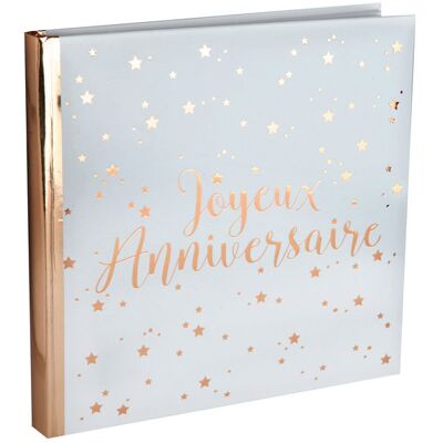 SANTEX Gästebuch Happy Birthday Roségold 24 x 24 cm weißer Einband SANTEX Gästebuch Happy Birthday Roségold 24 x 24 cm weißer Einband