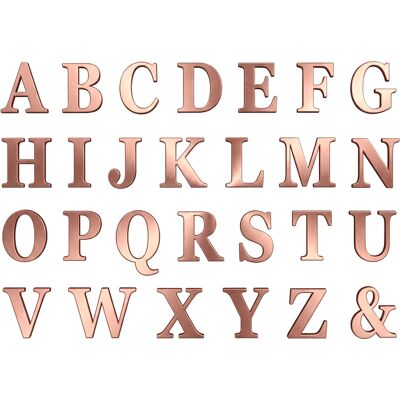 CHAKS Buchstaben-Set selbstklebend Raumdekoration 48 Stück rosegold 13,5 cm CHAKS Buchstaben-Set selbstklebend Raumdekoration 48 Stück rosegold 13,5 cm
