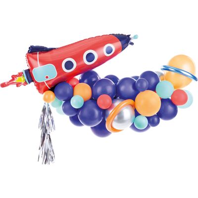 PARTYDECO Ballonbogen-Set Weltraum-Party 76-teilig mit Rakete PARTYDECO Ballonbogen-Set Weltraum-Party 76-teilig mit Rakete