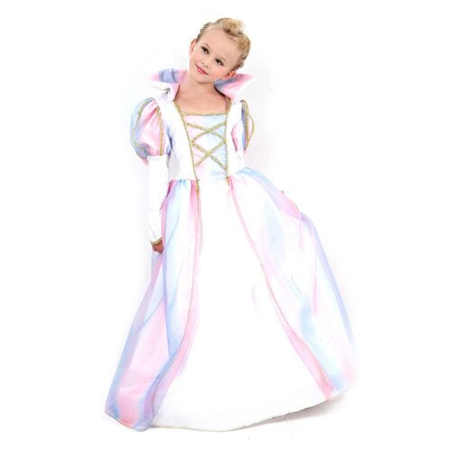 KARNEVAL-MEGASTORE Bezaubernde Prinzessin Kinderkostüm Königin weiss-gold