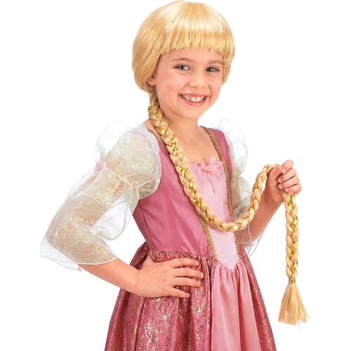 WIDMANN Lange Zopfperücke für Kinder blond