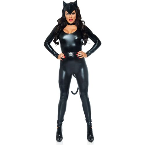 LEG-AVENUE Sexy Katze Damenkostüm Catsuit schwarz