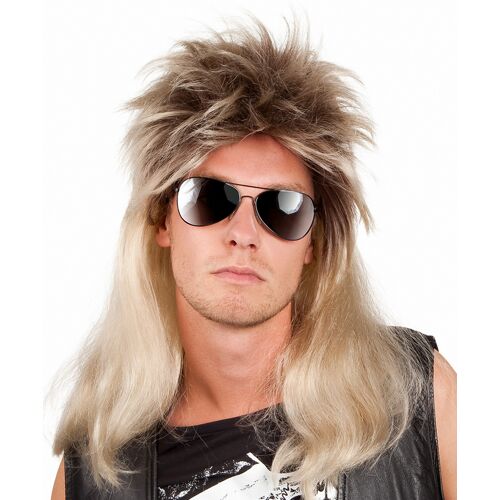 BOLAND BV Glam-Rock-Perücke 80er-Herrenperücke lang blond