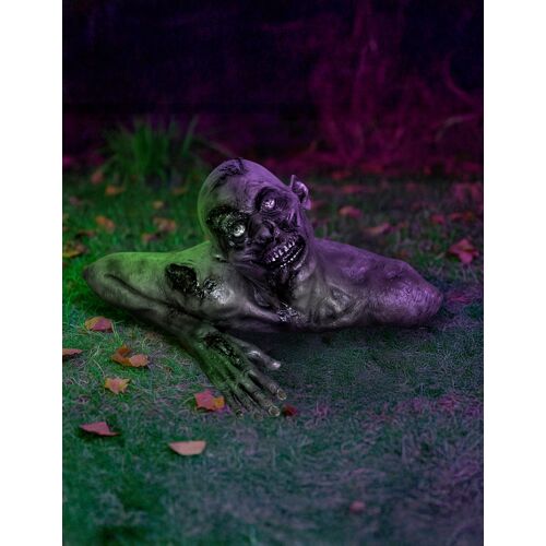 KARNEVAL-MEGASTORE Groundbreaker Zombie Halloween-Deko grau-lila 66x30cm