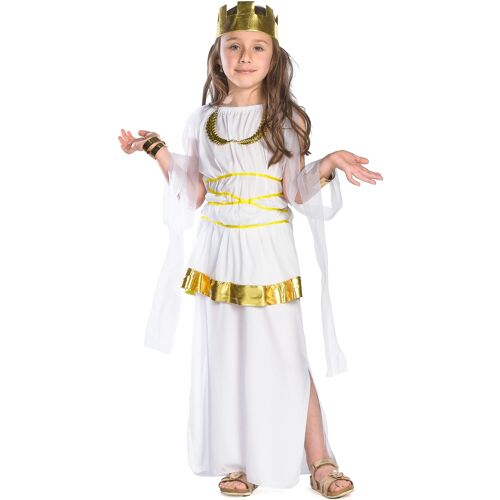 KARNEVAL-MEGASTORE Griechische Göttin Kinderkostüm weiss-gold - female