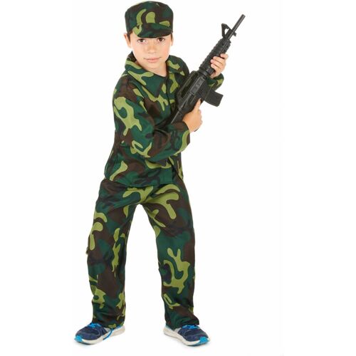 KARNEVAL-MEGASTORE Militär-Kinderkostüm Soldaten Kostüm camouflage - male
