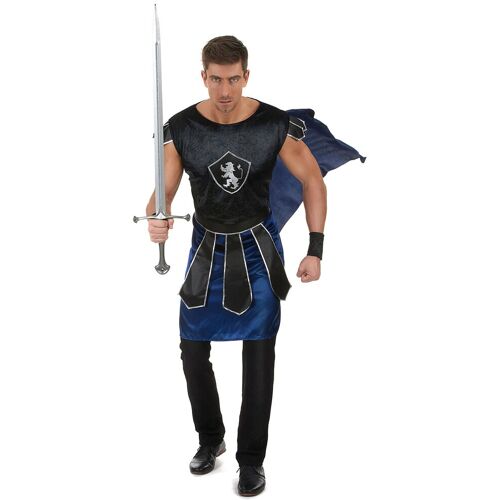 KARNEVAL-MEGASTORE Ritterkönig-Kostüm Mittelalter schwarz-blau - male