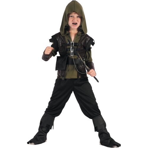 KARNEVAL-MEGASTORE Bogenschützen-Kinderkostüm Abenteurer grün