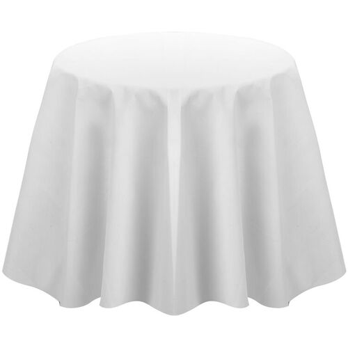 SANTEX Vlies Tischdecke Rund Weiß 2,40 m