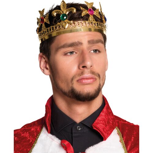 BOLAND BV Königliche Erwachsenen-Krone gold-bunt