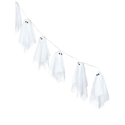 CARNIVAL TOYS Gespenter-Girlande für Halloween mit Leuchteffekt weiss-bunt 150cm