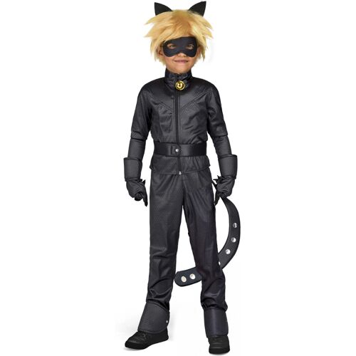 VIVING COSTUMES / JUINSA Offizielles Cat Noir-Kinderkostüm Miraculous-Lizenzkostüm schwarz