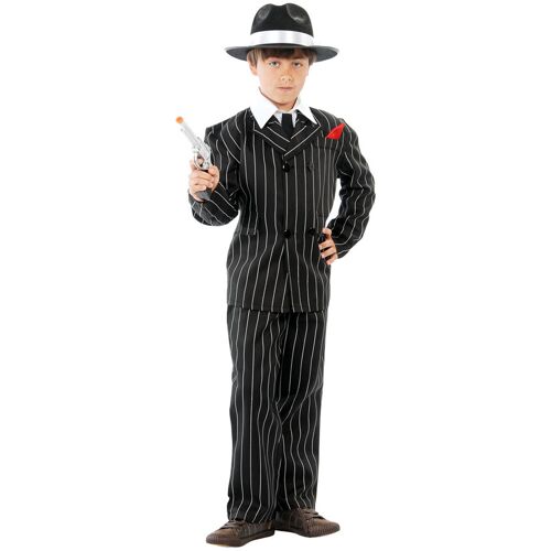FIESTAS GUIRCA, S.L. Mafiagangster-Kinderkostüm Nadelstreifenanzug schwarz