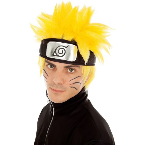 CHAKS Naruto-Perücke Kostüm-Accessoire gelb-schwarz