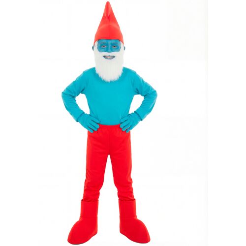 CHAKS Papa Schlumpf-Kostüm für Kinder Die Schlümpfe blau-rot